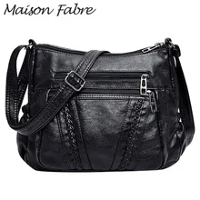 Женская кожаная сумка через плечо с ремнем и ручками, сумка через плечо, большая вместительность,, элегантные женские сумки на молнии