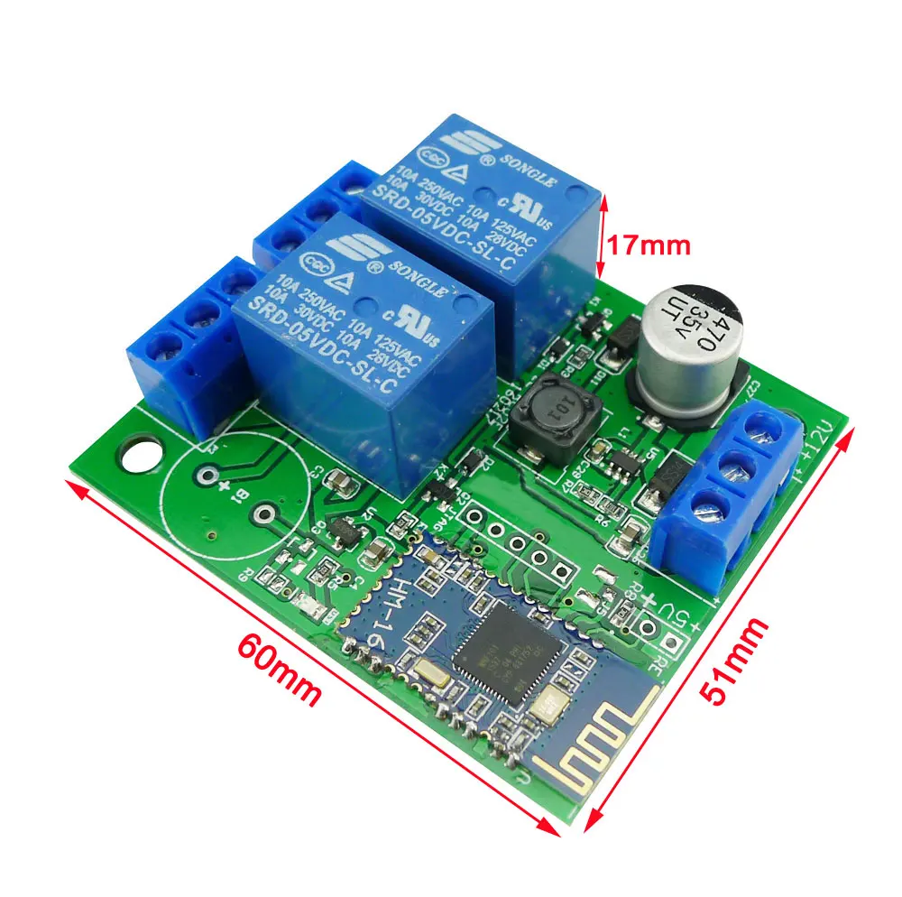 2 канальный релейный модуль Aihasd Bluetooth 4 0 переключатель BLE для Apple Android Phone IOT с
