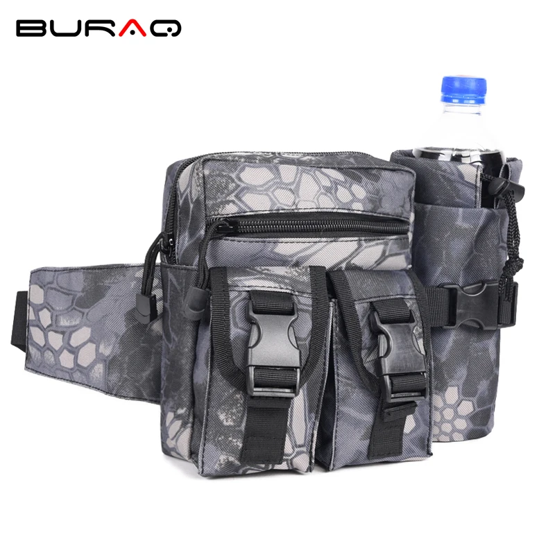 Militare Nylon Della Pacchetto cp Sacchetto Con Cp Black Tattico Campeggio Outdoor Trekking Bottle Holder Molle Vita Camouflage Spalla Del brown fggq5AI