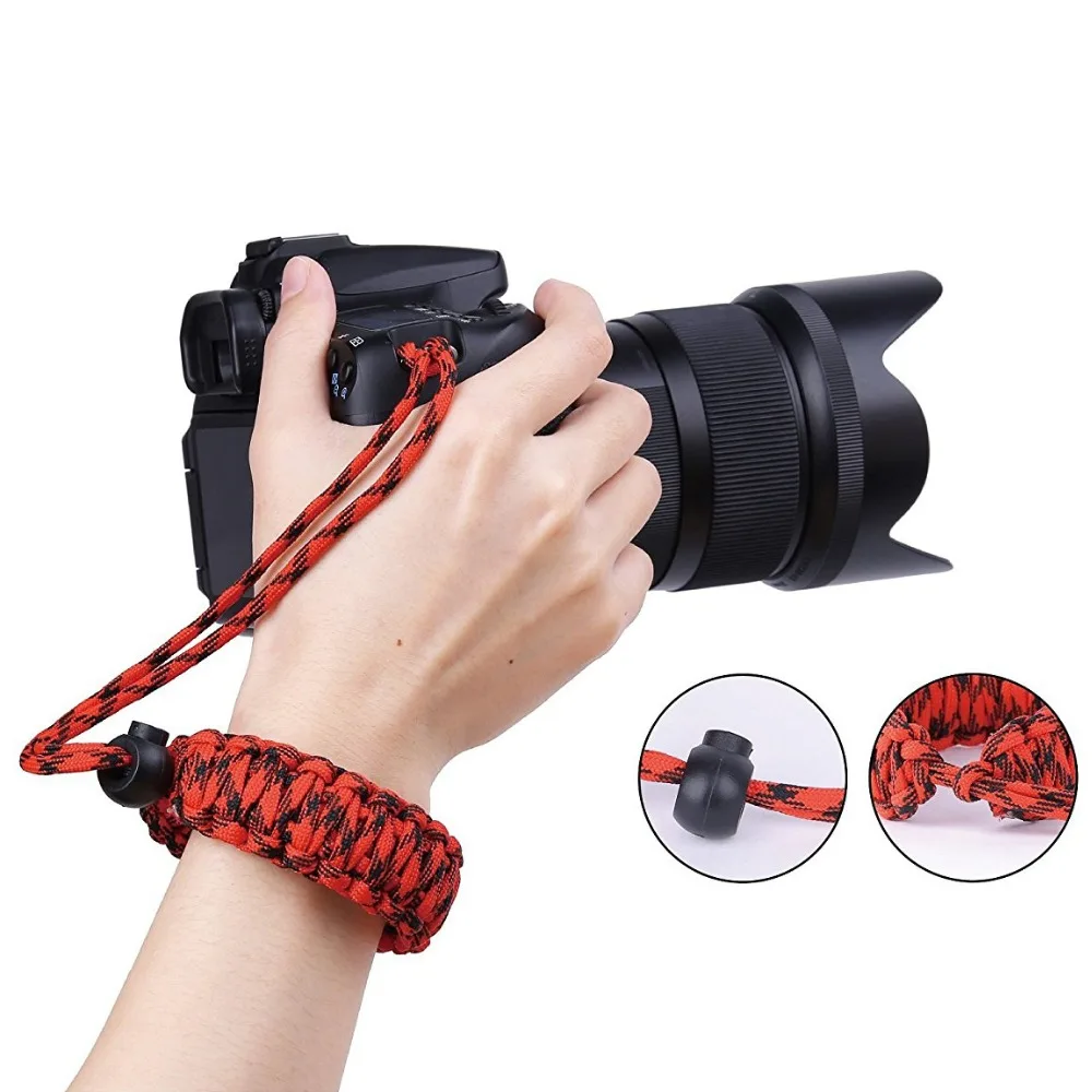 Duszake Retro Adjustable Cotton Vintage Camera Wrist Camera Strap Belt