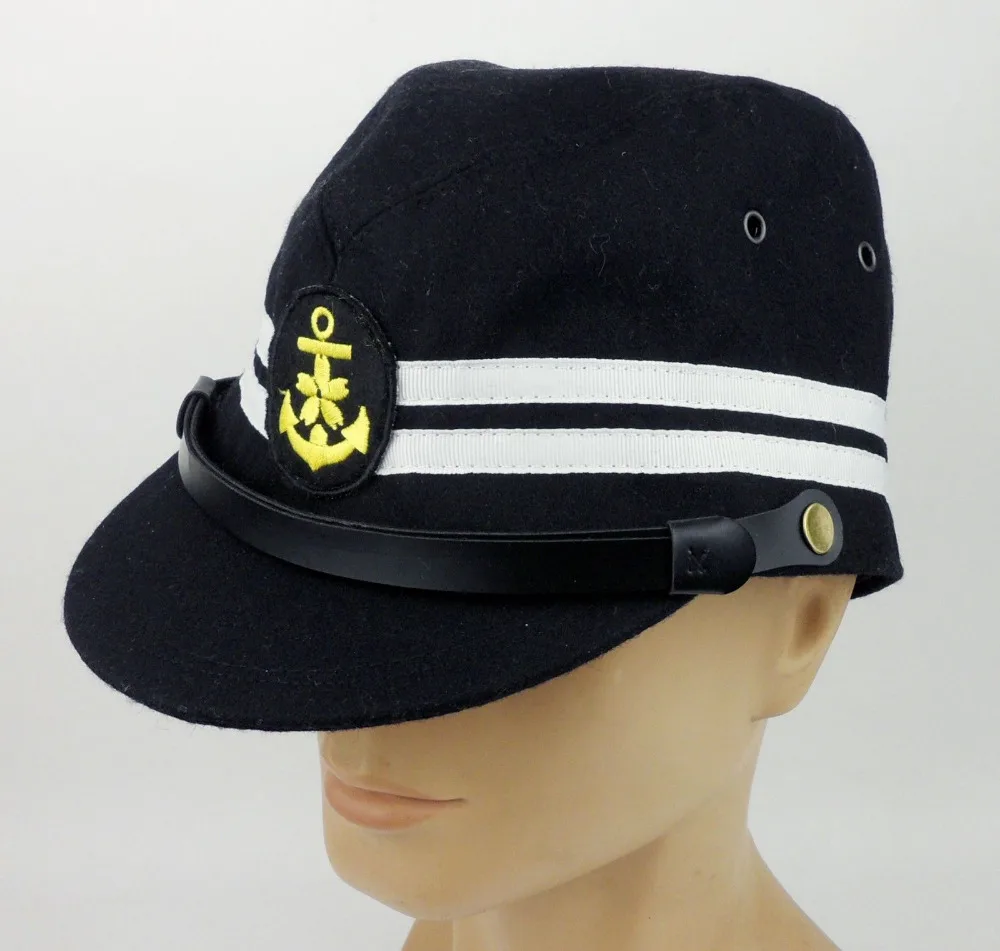 WWII JAPANESE NAVAL MILITARY HAT WW2 JAPANESE OFFICER NAVY HAT CAP SIZE M-in Sports Souvenirs ...