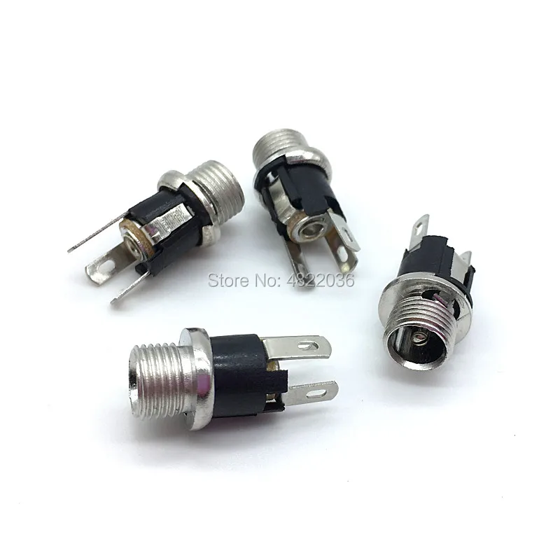 10 шт. DC-025M DC025M мощность DC гнездо/разъем с гайкой DC5.5* 2,1 5,5*2,1 мм