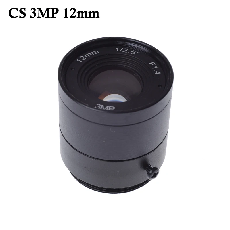 

Wholesale HD CCTV LENS 12mm 26.2 degrees 1/2.5 " 3MP F1.4 Fixed CS Mount Mega Lens 1080P HD CCTV Lens For CCTV Camera