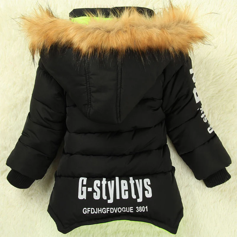 Зимняя куртка Стеганая куртка для мальчика детская одежда Парка куртка пальто для детей Детская одежда на хлопковой подкладке