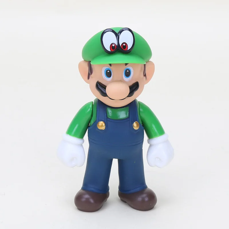 green hat eye mario 13 см Фигурки "Супер Марио" игрушки Super Mario Bros Bowser Luigi Koopa Yoshi Mario Maker Odyssey ПВХ фигурка модель куклы игрушки - Цвет: green hat eye mario