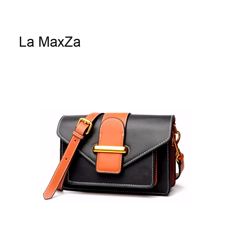 

La MaxZa Messenger Bag Womens Split Leather Crossbody Bags Handbag Fashion Single Shoulder Bag Women Cow Leather Shoulder Purse