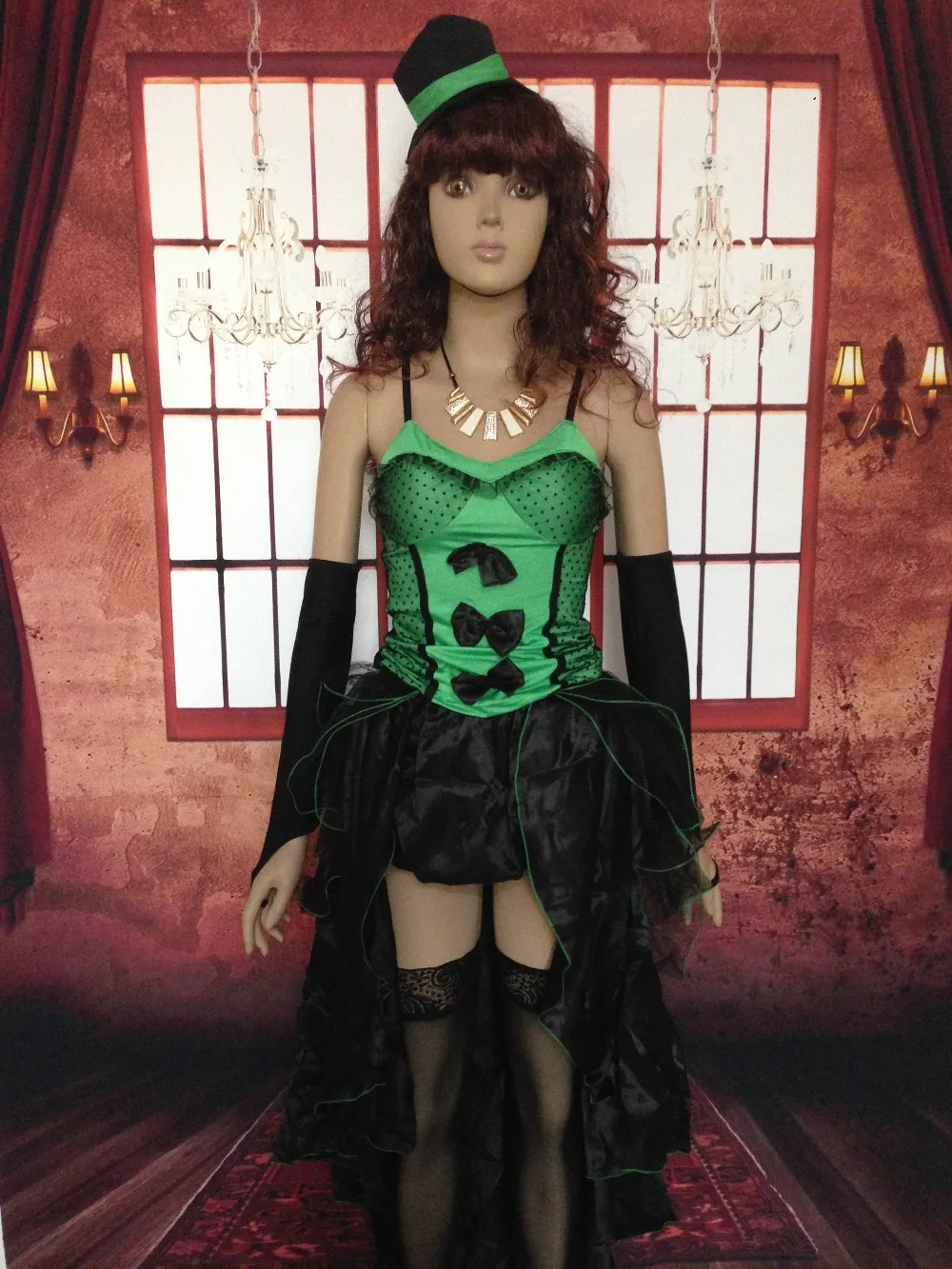 Mature Burlesque dancer Costume 9F1317 2dancer costumecostume sweatshirtcostume jewelry long