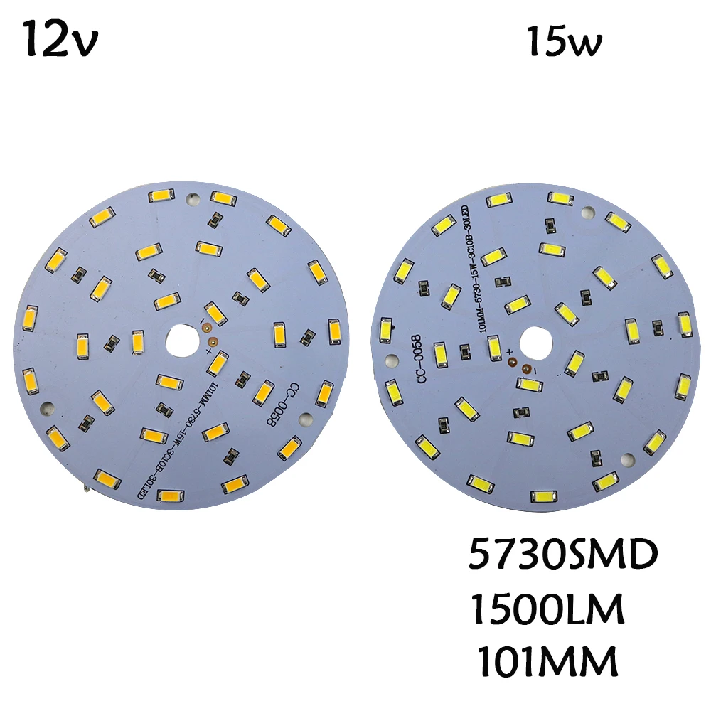 10 шт. светодиодный источник SMD5730 PCB DC 12 В 100LM/W лампа 3 Вт 5 Вт 7 Вт 9 Вт 12 Вт 15 Вт 21 Вт 30 Вт 45 Вт светодиодный белый/теплый для кемпинга/дома освещение