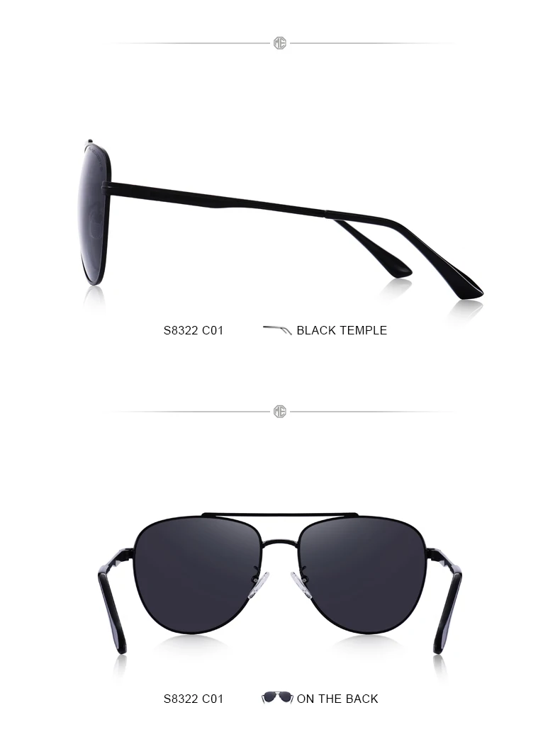MERRY'S Для мужчин Classic Pilot Sunglasses HD поляризованные солнцезащитные очки для Для мужчин s вождения UV400 защиты S8322