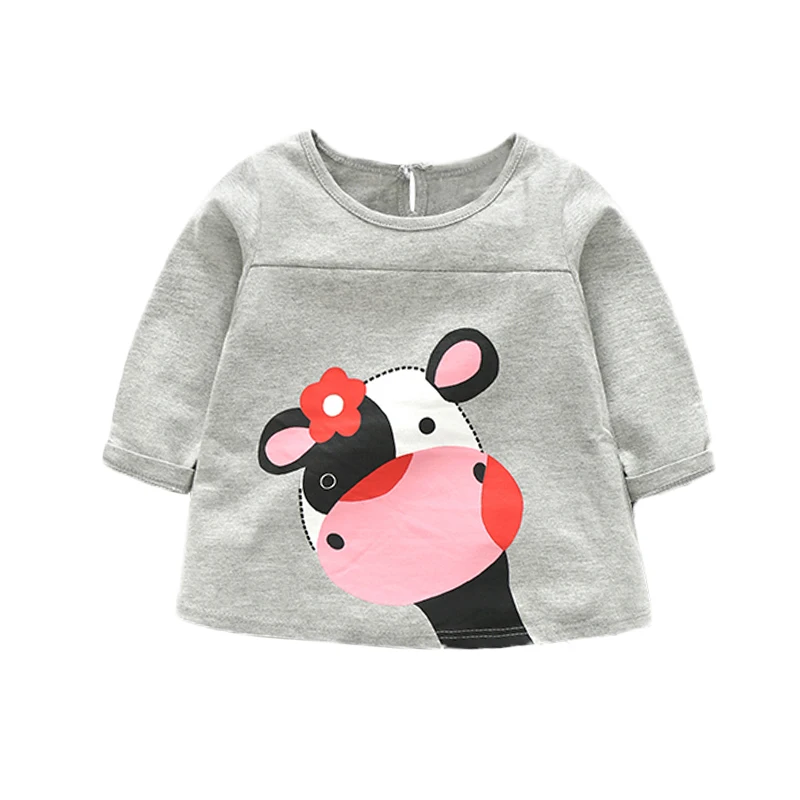 HOT spring autumn infant clothes set cow Long sleeve T shirt +pants 2pcsset casual baby girls clothing suit (1)