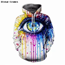 PLstar Cosmos Men Women Harajuku Sweatshirt Colorful Print Eye 3D Hoodies Female Hooded Sweatshirts Outerwear Streetwear Hoodie