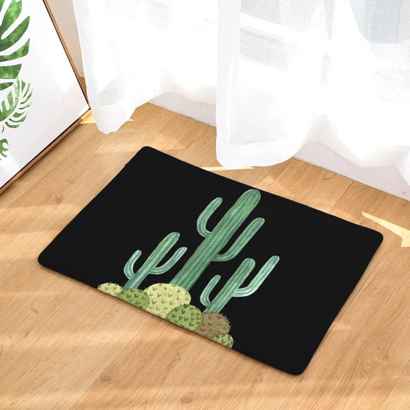 

Wholesale Cartoon Cactus Living Room Carpets Lovely Flower Pots Eyelash Home Entry Hallway Mats 40-60 CM Coral Fleece Decor Rugs