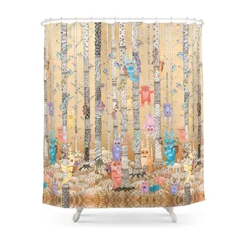 

Cute Monsters Shower Curtain Waterproof Polyester Eco-friendly Antibacterial Shower Curtains