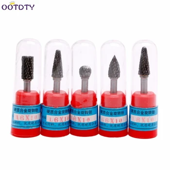 

1/4" Tungsten Carbide Burr Bit 6mm Rotary Cutter Files CNC Engraving Tool 6mm 5Pcs-3Z