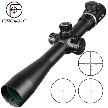 baratas 4-14x40 Táticas De Caça Ponto Vermelho Verde Cruz Linha Redonda Riflescope Mira óptica Rifle à Prova Dwaterproof água 500 Metros Sniper Escopo