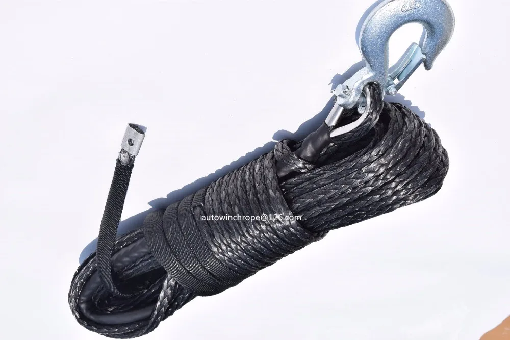 Black 10mm*30m Replacement Synthetic Rope for Winch,Winch Rope