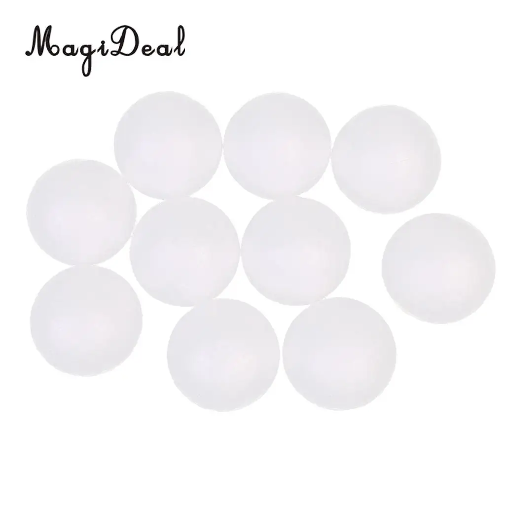  MagiDeal 10pcs Modelling Craft Polystyrene Foam Balls Christmas Decoration Hanging Pendant DIY Home Party Holiday 5cm White