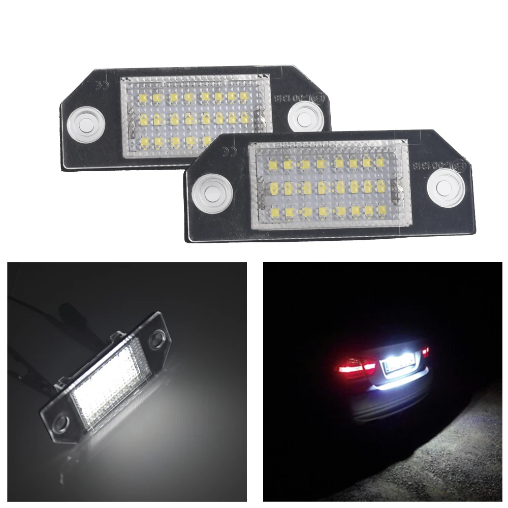 2pcs Car LED Direct installation No Error Lamps License Number Plate Lights For Ford Focus 2 3 MK2 03-08 C-MAX 2pcs Car LED Direct installation No Error Lamps License Number Plate Lights For Ford Focus 2 3 MK2 03-08 C-MAX