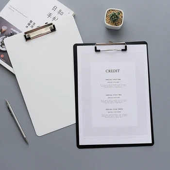 

1pc Cute small fresh clipboard A4 white and black document bag file folder papelaria business financial school supplie jb05