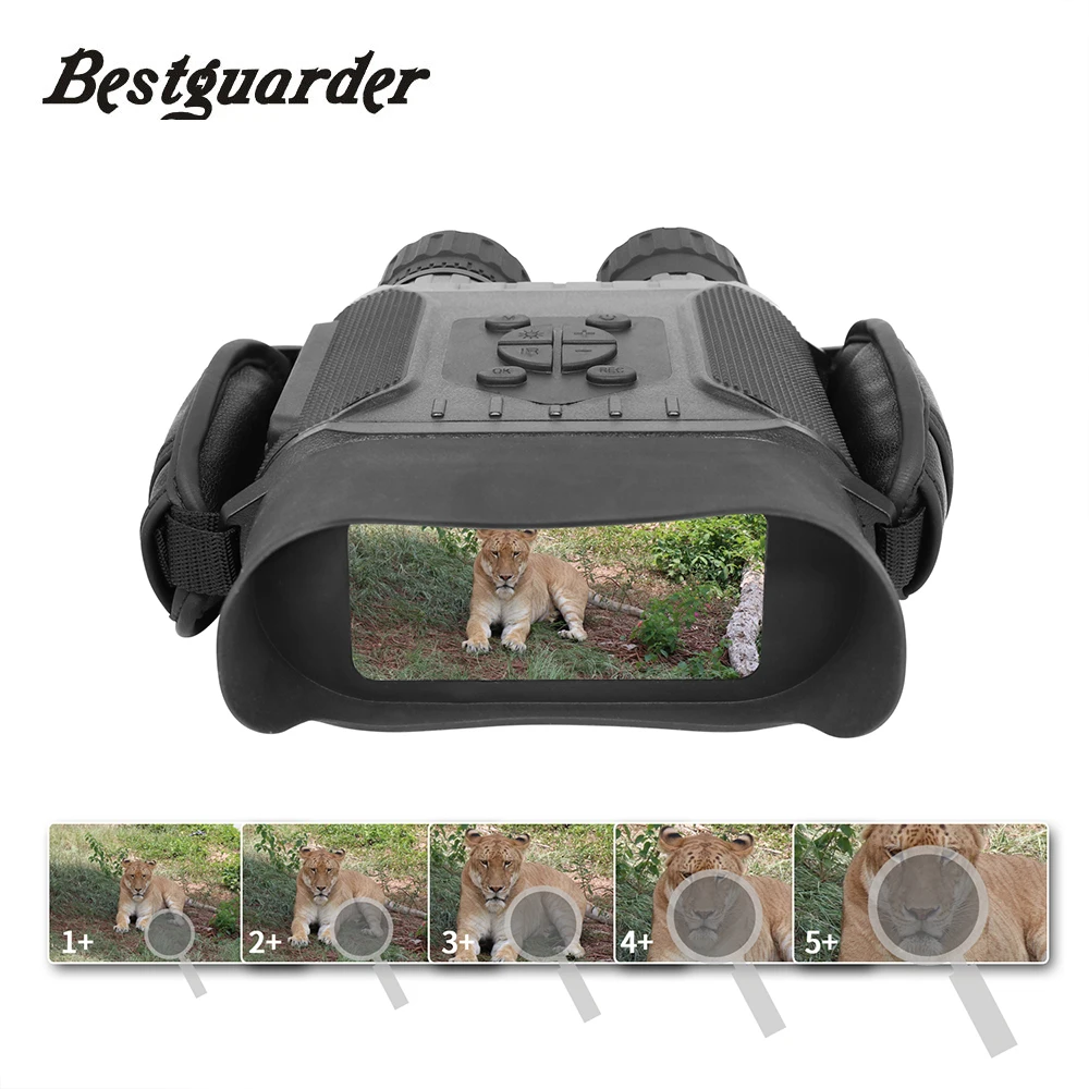 Охотничий бинокль Bestguarder IPX4 HD с функцией ночного видения большим экраном 400 м 5