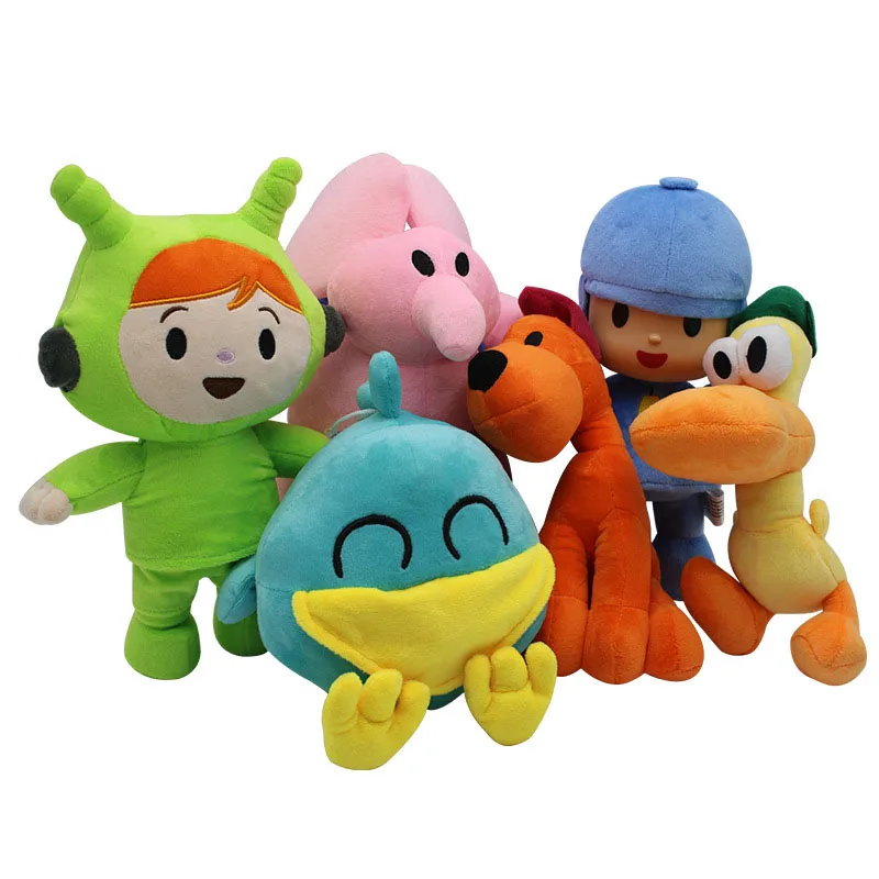 

6pcs/Lot 14cm-30cm New Pocoyo plush toys Pocoyo Nina Elly Pato Loula Stuffed Animals & Plush doll great gift for boys girls