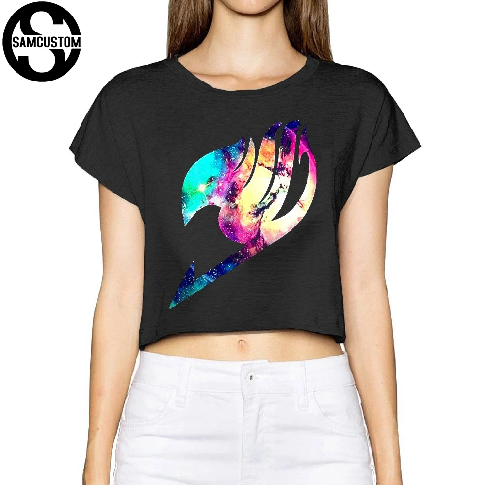 

SAMCUSTOM Camisetas Real Short New Fairy Tail 3D printing Summer Fashion Street T Shirt Anarchy Bare midriff Sexy T-shirt Women