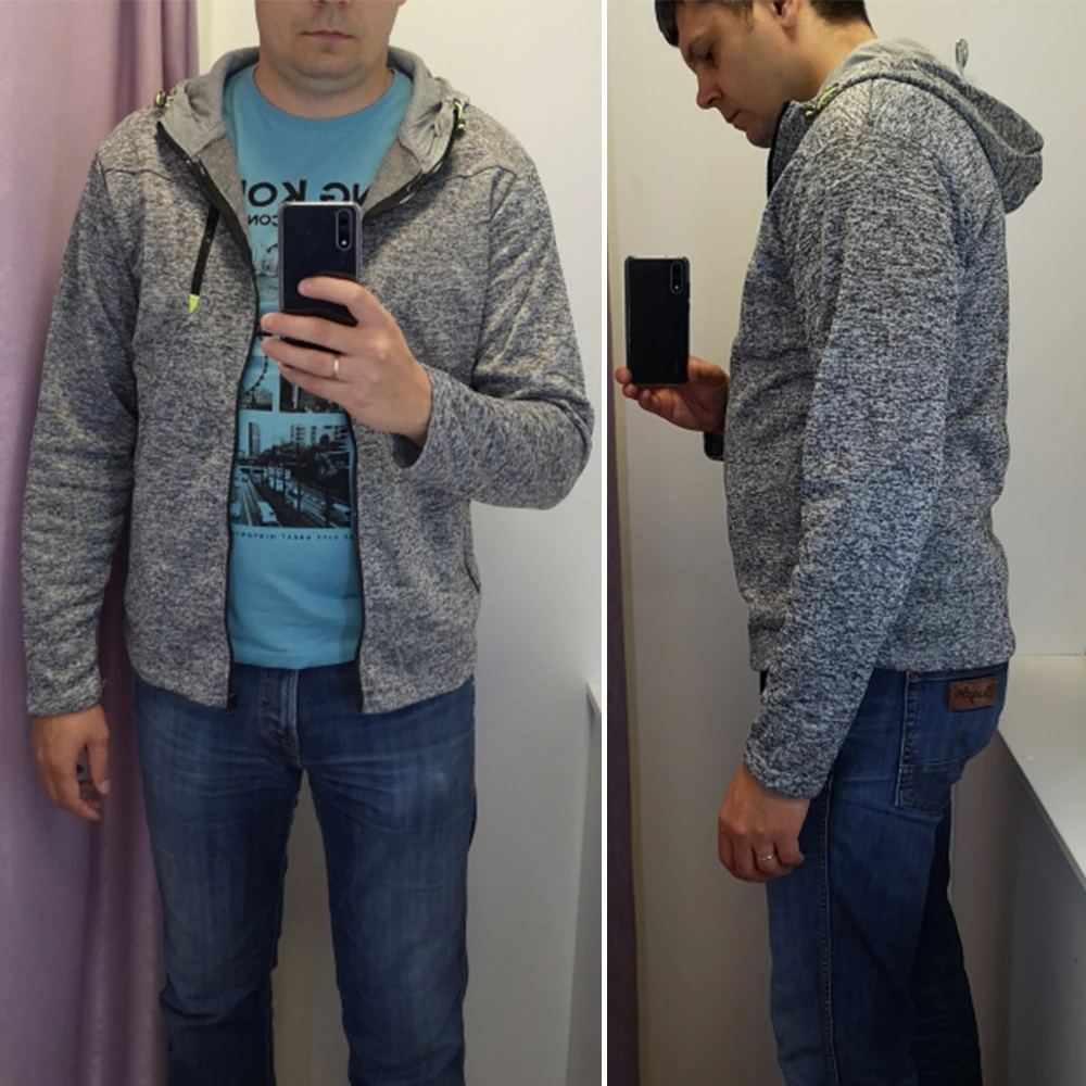 60% OFF MASCUBE Men Winter Sets Male Cardigan 2019 New Long Sleeve Hoodies Men Zipper Sweatshirt Mens Hooded Plus Size Coat Jacket