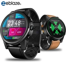 Zeblaze THOR 4 PRO 4G SmartWatch 1.6 inch Crystal Display GPS/GLONASS Quad Core 16GB 600mAh Hybrid Leather Strap Smart Watch Men