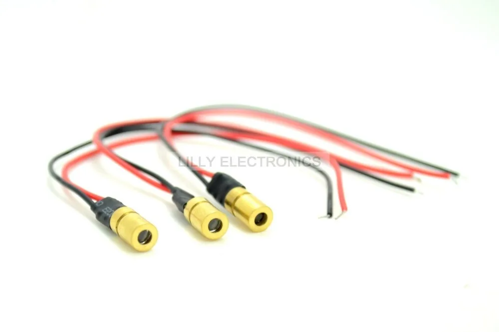 

3pcs Mini Dot Orange Red Laser Diode Module 635nm 3mw 3V w/ Built-in Driver 6x10