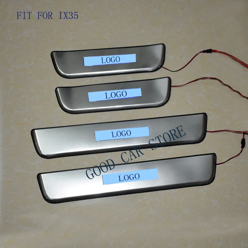 

High quality stainless steel LED light welcome pedal cold light door FIT FOR Hyundai IX35 TUCSON Car accessories