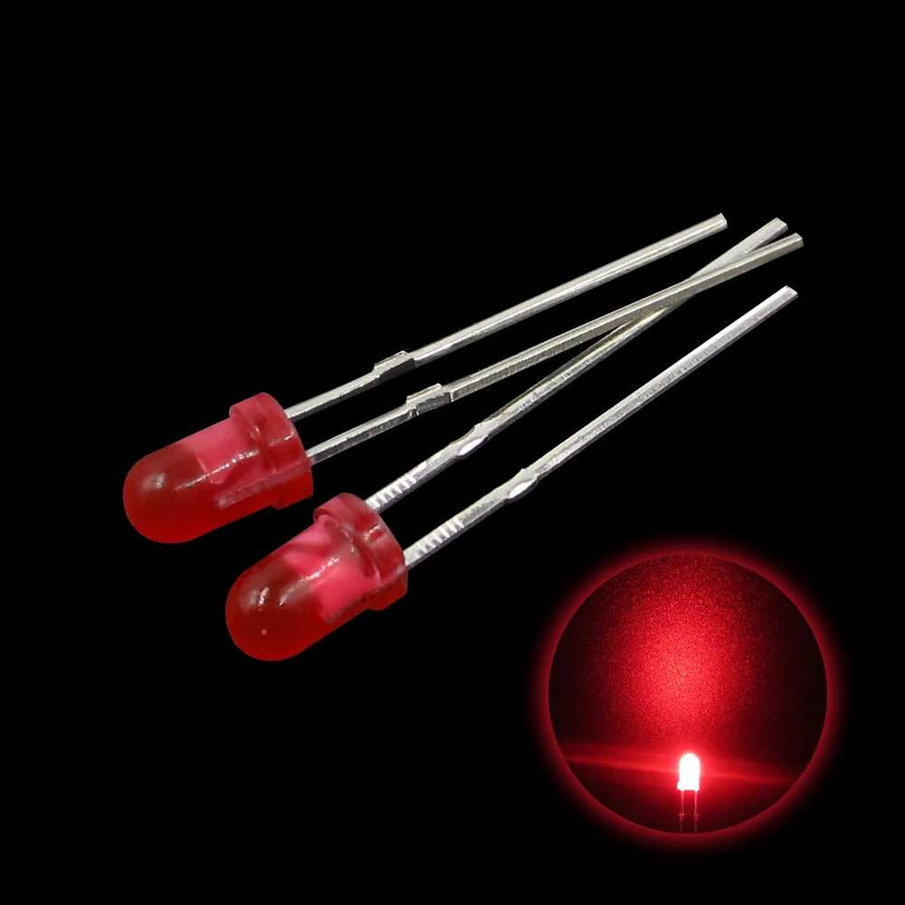 100pcs 3mm white red yellow blue green light emitting light emitting diode physics