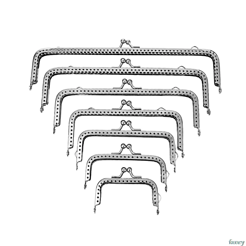 

Square Silver Purse Bag Metal Frame Kiss Clasp Lock Clip Bags Making DIY Craft Jewelry Findings