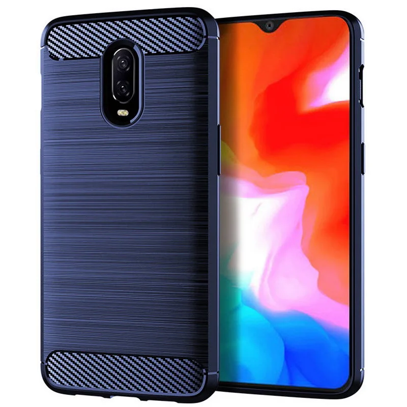 cheap Fashion Carbon Fiber Phone Case For OnePlus 6 6T 5 5T Litchi Grain Soft TPU Silicon Back Cover For one plus 3 3t 5 5t 6 6t Cases