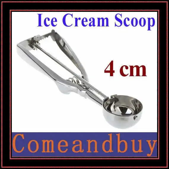 Free Shipping 4CM Kitchen Ice Cream Mash Potato Scoop Stainless Steel Spoon Spring Handle 10 pcs/lot freeshipping dropshipping | Дом и сад
