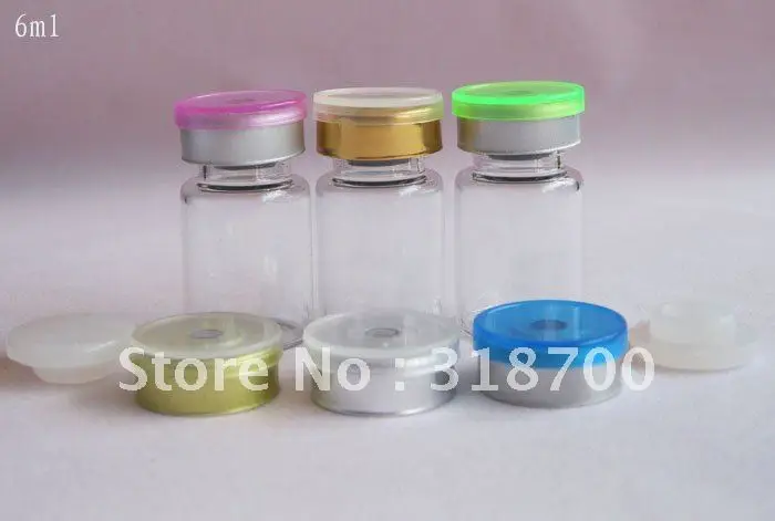 Free Shipping 6ml glass vial with flip off cap sample vial essence oil glass bottle 2ml 2