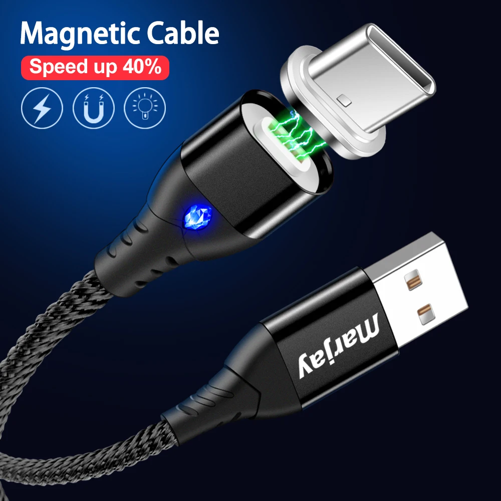 Магнитный USB кабель Marjay типа C для Samsung Galaxy S10e Plus Xiaomi быстрая зарядка телефона