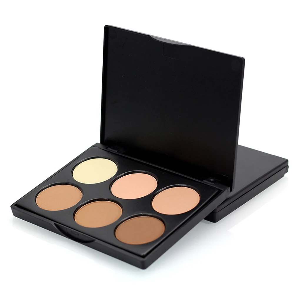 

6 Colors Highlighter Makeup Palette Face Contour Brighten Concealer Long Lasting Bronzers Shimmer Powder Cosmetics