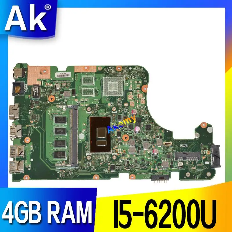 X555UA материнская плата 4 Гб RAM I5 6200/6198 для For Asus X555 X555U X555UV ноутбука плата|Материнские платы| |