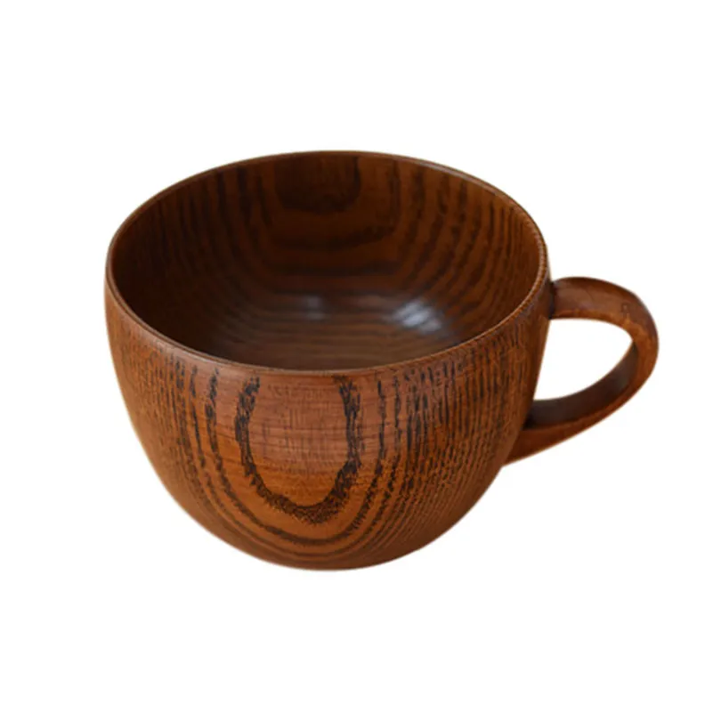  Coffee Mugs Primitive Handmade Natural Wood Tea Beer Juice Milk Mug Wood 2019 new Drinkware #4m27 (2)
