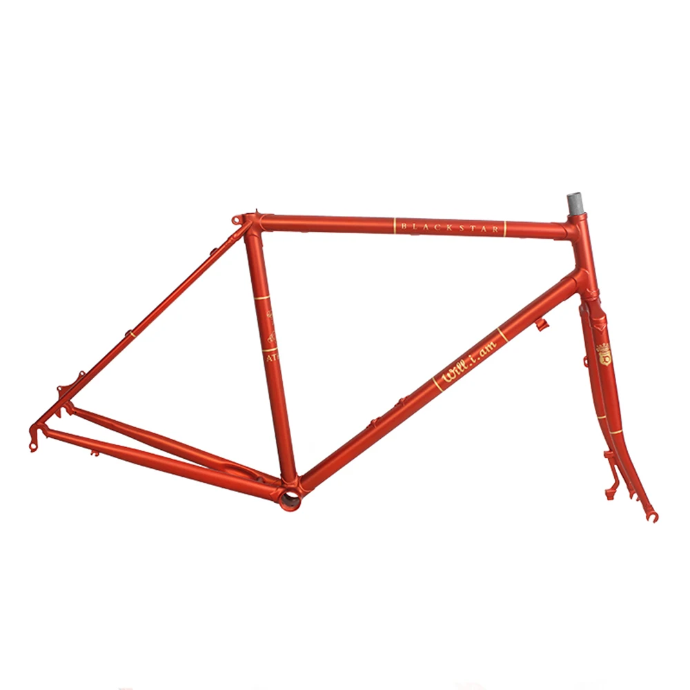 Sale touring bicycle frame  Reynolds 525 steel Road Bike frame Copper plated frame DIY Chrome molybdenum steel  bike frame 1
