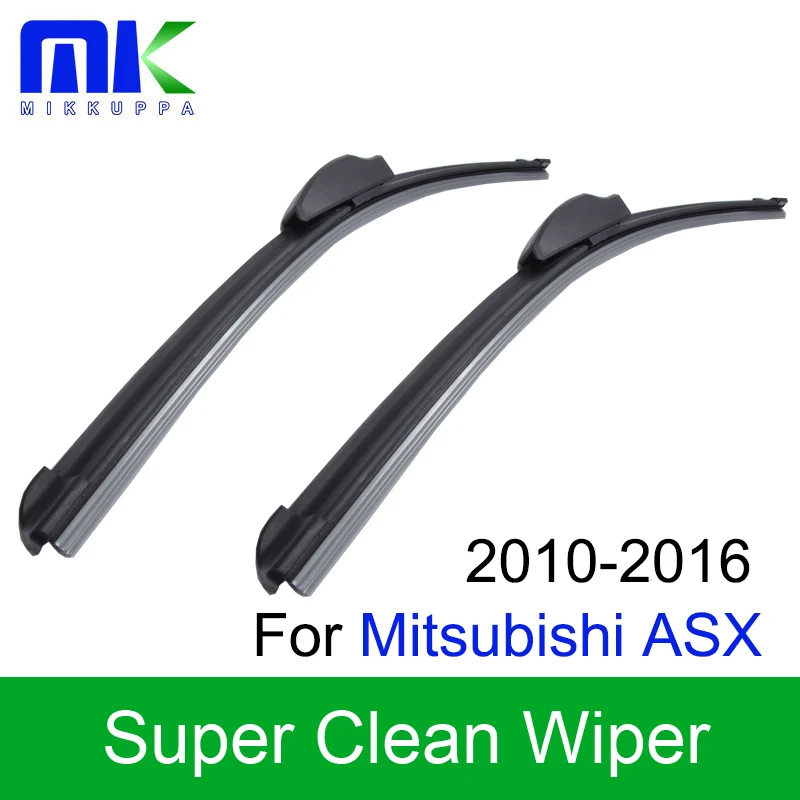 미쓰비시 ASX 2010-2016 실리콘 고무 바람막이 와이퍼 자동 자동차 액세서리에 대한 Mikkuppa 전면 및 후면 와이퍼 블레이드
