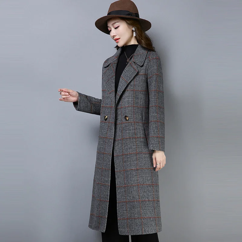 Manteau Femmes À Double Cachemire camel Mince Face 2018 Cashmere100 Boutonnage La Gray Pur Hiver En De Laine Automne Nouveau Mode Main SxnqwFw8v