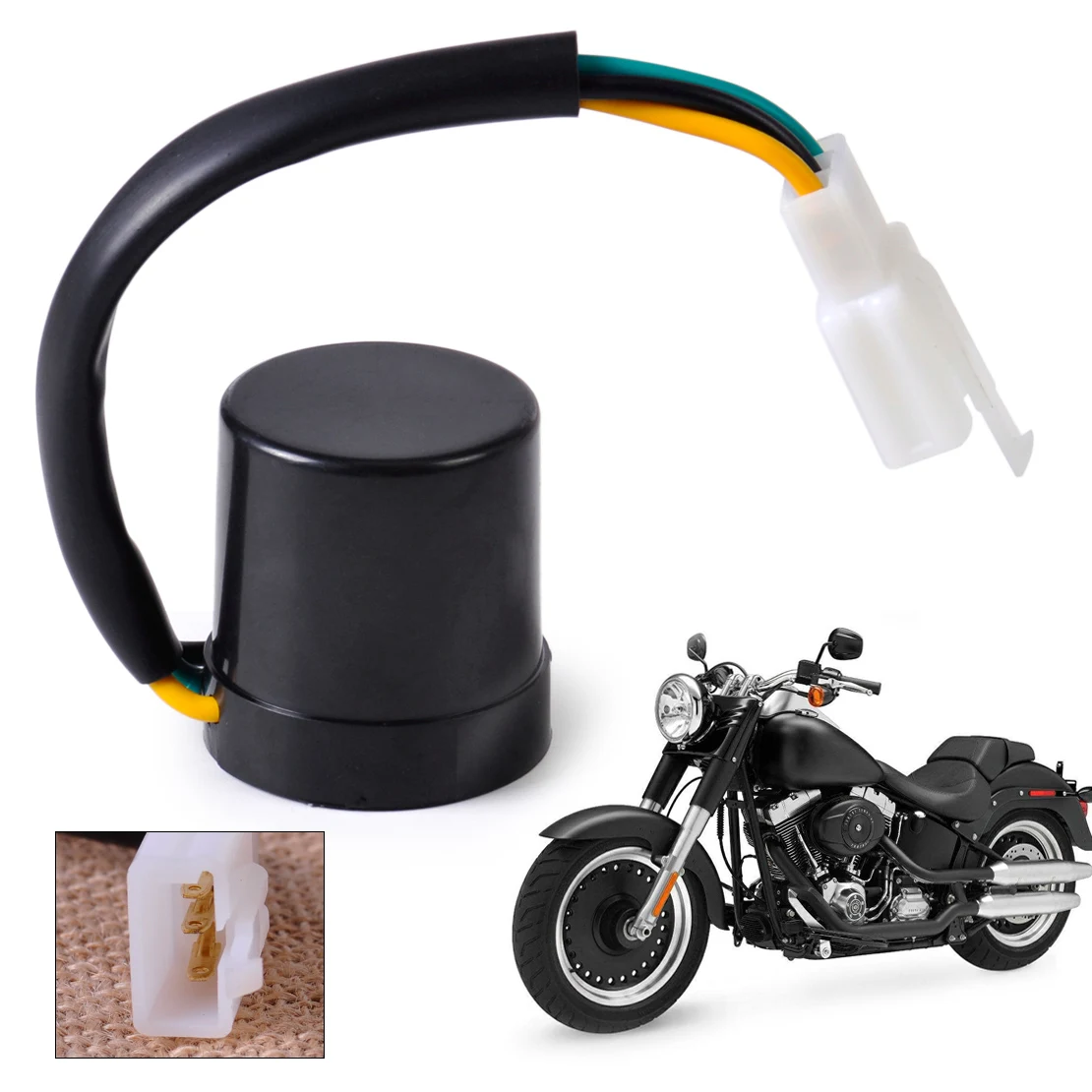 

beler 12V DC 3 Pin 3 Wire Round Turn Signal Relay Flasher fit for GY6 50-250cc Motorcycle Moped Scooter ATV New