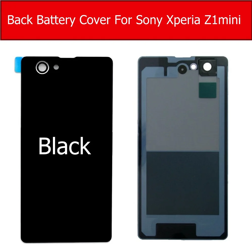 Задняя крышка батарейного отсека стеклянная крышка для sony Xperia Z1 Mini/Z1 Compact M51W D5503 стеклянная задняя крышка чехол+ 1 пленка бесплатно