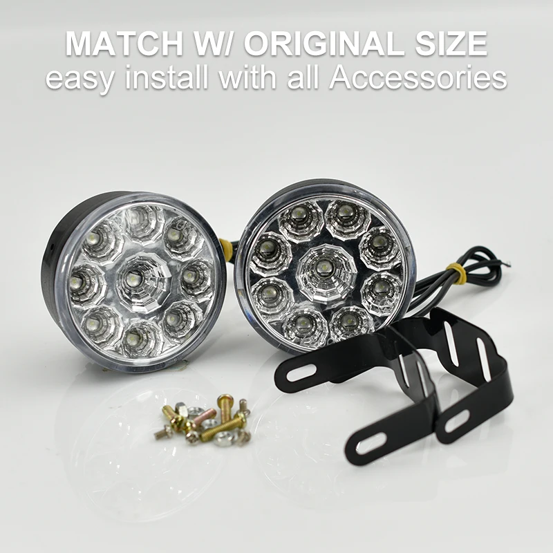 CNSUNNYLIGHT 2Pcs Car Daytime Running Lights Assembly White 6500K Waterproof 12V Auto DRL Fog Day Lights Car-Styling Accessories (6)