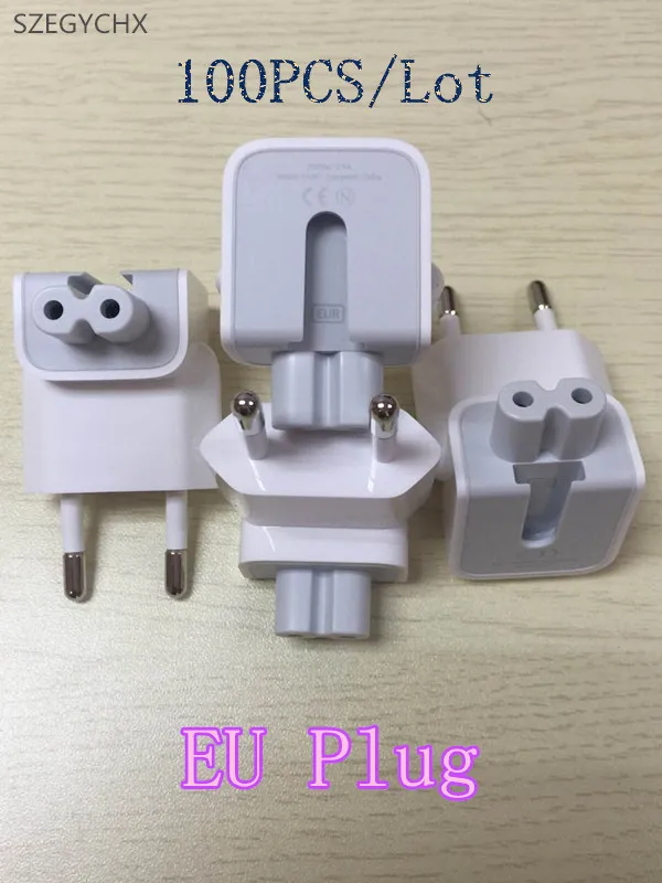 

100PCS/Lot Wall AC Detachable EU Plug for iPad 10w 12w Charger For MacBook 29w 45w 60w 85w 61w 87w Power Adapter , SZEGYCHX