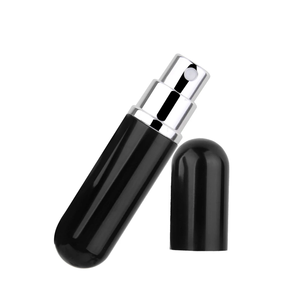2x Mini Refillable Conveniet Empty Atomizer Bottle ATOMIZER Pump Spray Bottle/Travel/Handbag Black