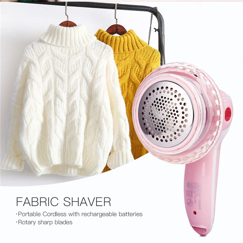 

Rechargeable Electric Clothes Lint Remover For Home Travel Three-vane Blade Efficient Fabric Defuzzer Pill Fluff Cut Fuzz Shaver