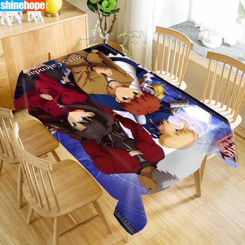 Скатерть Fate Stay Night, плотная, оксфордская, прямоугольная, для свадьбы, настраиваемый размер 100X140 см/140X200 см