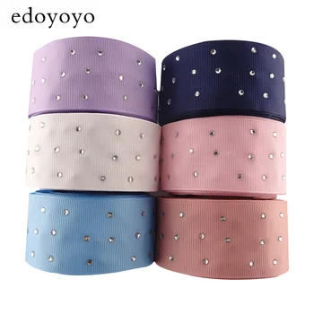 

Edoyoyo 2 Yard/5 Yard 1-1/2" 38mm Diamonds Grosgrain Ribbon For Birthday 100% Polyester Printed Bandage Wedding Grosgrain Ribbon
